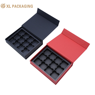 Boîtes cadeaux à chocolat magnétiques Boîtes cadeaux en papier kraft rigide avec plateau en plastique