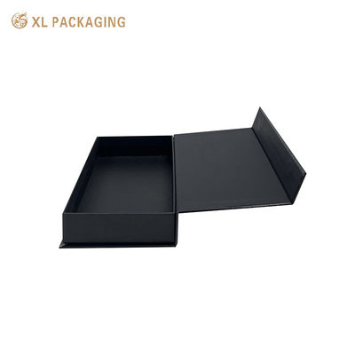 Boîte magnétique en carton pliant noir pour vêtements et T-shirts