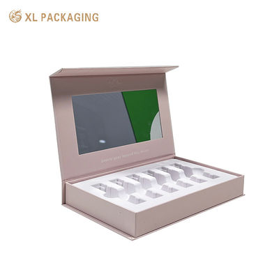 Boîte cadeau magnétique écologique avec miroir intégré et fermeture magnétique pour emballage de rouge à lèvres