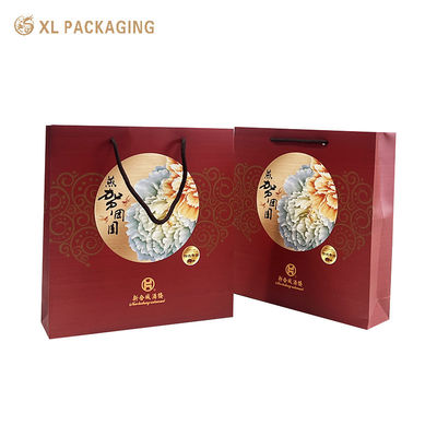 Sac de vin en carton recyclé avec logo personnalisé pour l'emballage de cadeaux de luxe