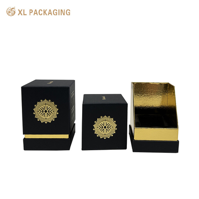 Boîte de parfum personnalisée de luxe couvercle et de base soin de la peau cadeau cosmétique mode boîte de parfum de timbre d'or
