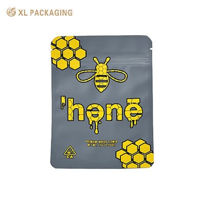 Sac à fermeture à glissière Mylar en papier d'aluminium mat personnalisé imprimé sac d'emballage ré-fermé pour collation et petit cadeau