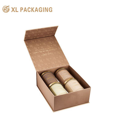 Boîtes cadeaux à fermeture magnétique sur mesure en papier texturé écologique pour tasses de bougies boîtes de thé emballage
