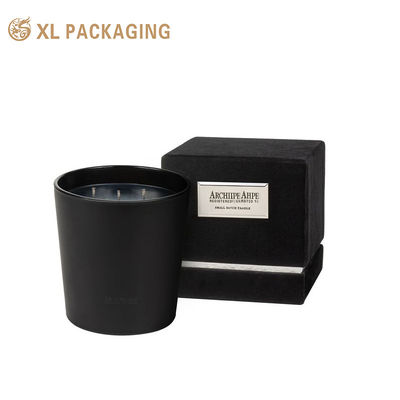 Couvercle de luxe personnalisé et boîte-cadeau rigide de base pour le parfum de bougie