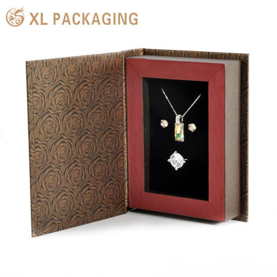 Boîte d'emballage de bijoux en carton avec logo personnalisé XL, fermeture magnétique et impression CMJN