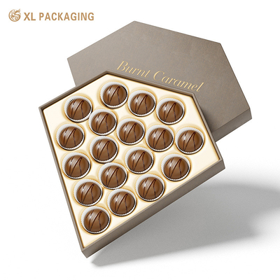 Boîte de chocolat personnalisée de luxe d'impression offset boîte d'emballage en papier macaroon pour le chocolat en forme de diamant de conception personnalisée