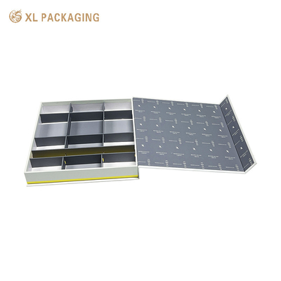 Emballage XL Boîtes de luxe sur mesure Boîtes magnétiques rectangulaires Emballage avec plateau en mousse douce pour les cosmétiques/parfums/soins de la peau