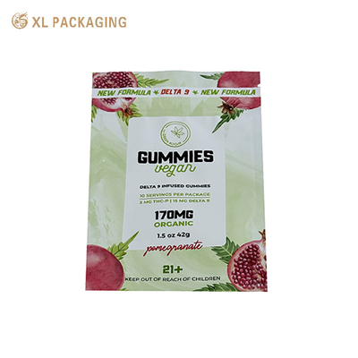 Sac d'emballage à fermeture à glissière anti-odeur ré-fermé 1 grammes 4 g bonbons imprimés sur mesure 3,5 g sacs Mylar