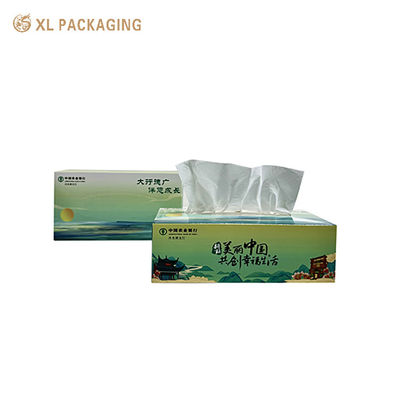 Boîte de tissus faciaux en pâte de bois vierge personnalisable avec une forte absorption d'eau pour les hôtels et les cadeaux d'entreprise