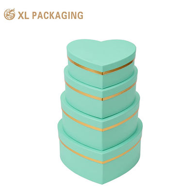 Coffret cadeau personnalisé en forme de cœur, respectueux de l'environnement, avec tube rond emboîtable et impression personnalisable
