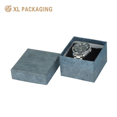 Boîte de montres personnalisée de luxe avec logo, boîte de montres en papier à base de couvercle rigide pour hommes d'affaires Montres de poignet
