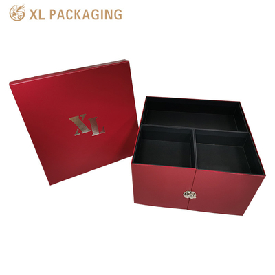 Boîte de rangement de nourriture rotative avec verrou métallique pour collection de cadeaux ornement