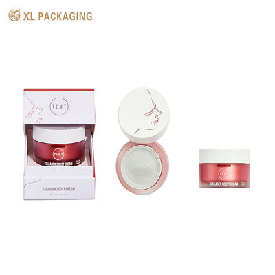 Boîte-cadeau cosmétique écologique recyclable personnalisée avec fenêtre transparente inclinée et structure plate pliable pour crème pour le visage