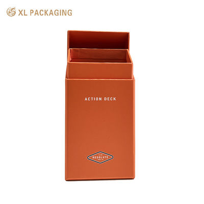Boîte rigide à couvercle à charnière avec ouverture en angle et impression couleur Pantone pour emballage de papier à cigarettes de luxe