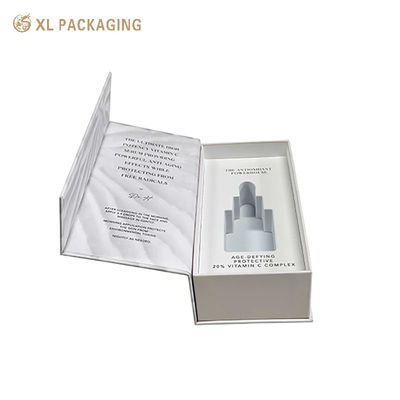 Boîte cosmétique de luxe recyclable avec impression en 4 couleurs et insert en EVA moulé sur mesure pour l'emballage des soins de la peau