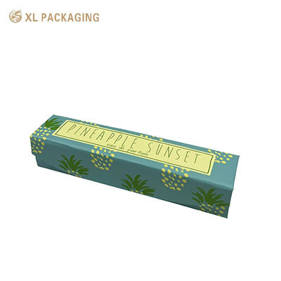 Boîte rigide pour rouge à lèvres pliable, boîte cosmétique à aimants, boîte d'emballage en carton de 2 mm avec éclat à lèvres jaune