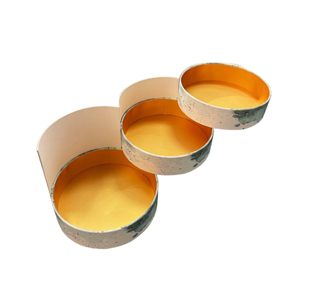 Traitement de surface par estampage à chaud personnalisé de luxe en trois couches en forme ronde en cylindre tube en papier pour le thé au chocolat en couleur CMYK