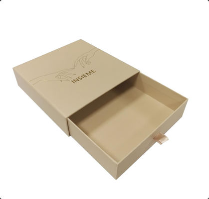 Boîtes de tiroirs rigides sur mesure avec étiquette à ruban pour les emballages de soins de la peau et de cadeaux
