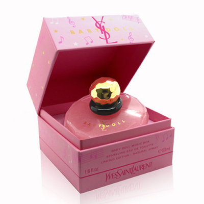 Logo personnalisé Stamping Foil Logo Enchevêtrement Lien Clamshell Forme de papier bougie Parfum Emballage Boîte cadeau Pour 100ml 50ml 30ml