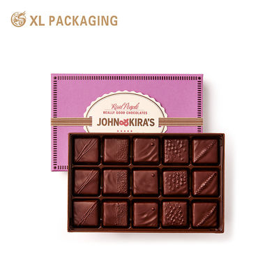 Boîte de chocolat en papier kraft en gros avec inserts d'oreillers ¢ emballage écologique personnalisable pour les biscuits et les collations