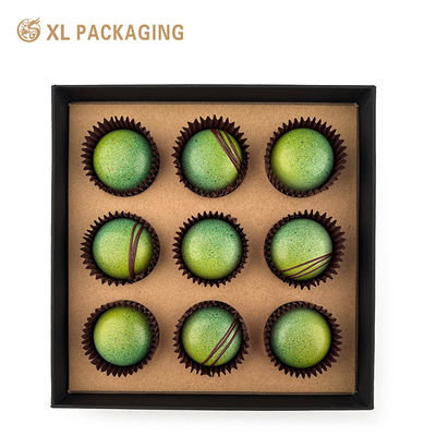 Boîte d'emballage de chocolat personnalisée avec couvercle et éponge Insérer boîte cadeau Kraft rigide