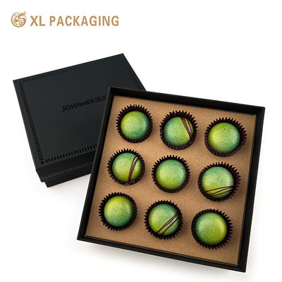 Coffret cadeau de chocolat écologique 9pcs avec ruban pour emballage de vacances