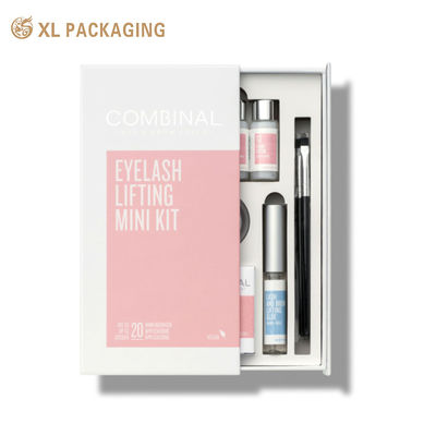 Boîte cadeau de luxe imprimée sur mesure avec estampage en feuille d'or et revêtement en velours pour emballage cosmétique