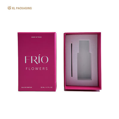 Boîte de parfum rigide 3 pièces personnalisée en gros avec panneau gris de 2 mm, insert de velours EVA personnalisé et stratification mate