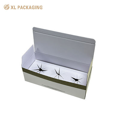 Boîte de courrier pliable tout-en-un imprimée sur mesure pour soins de la peau, expédition à plat, boîte d'emballage en carton ondulé, stratification mate, estampage à chaud, logo doré