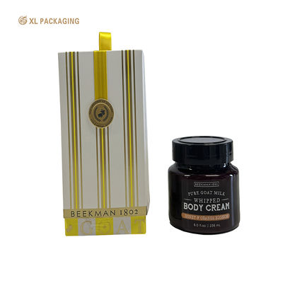 Couvercle de luxe imprimé sur mesure et boîte cosmétique de base avec un matériau écologique pour l'emballage de cadeaux de soins de la peau