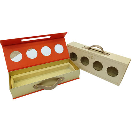 Boîte cadeau magnétique avec poignée Boîte d'emballage Boîte de thé Café chaud Sac à chocolat Boîte de valise